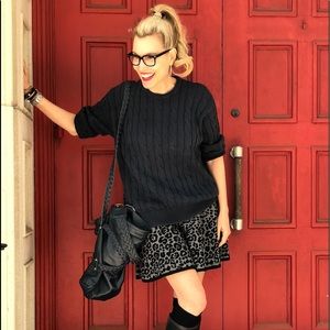 Milly Sweaters - Milly Leopard Mini Skirt. Bonus Blumarine Sweater Milly Sweaters - Milly Leopard Mini Skirt. Bonus Blumarine Sweater